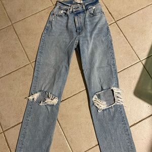 Abercrombie Curve Love 90s Straight Ultra High Rise Jeans